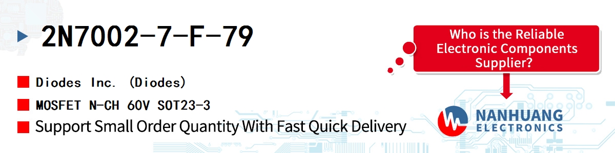 2N7002-7-F-79 Diodes MOSFET N-CH 60V SOT23-3
