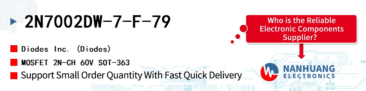 2N7002DW-7-F-79 Diodes MOSFET 2N-CH 60V SOT-363