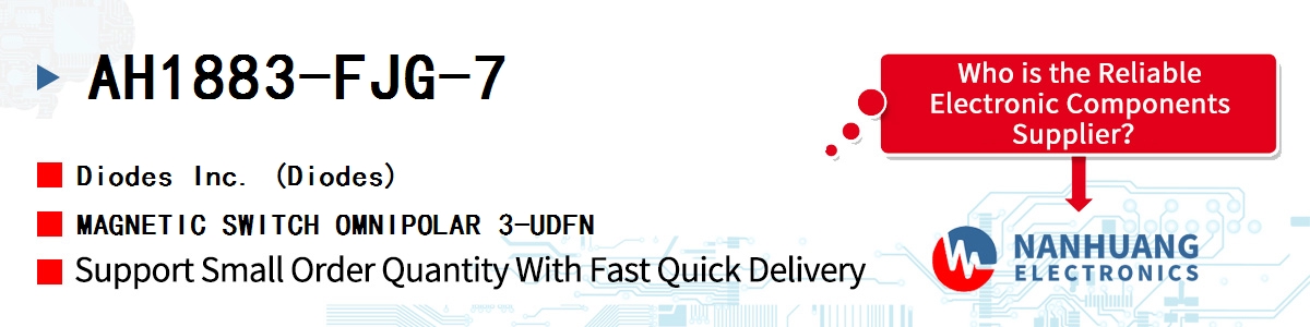 AH1883-FJG-7 Diodes MAGNETIC SWITCH OMNIPOLAR 3-UDFN