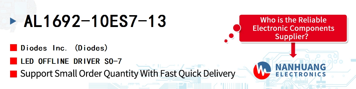 AL1692-10ES7-13 Diodes LED OFFLINE DRIVER SO-7