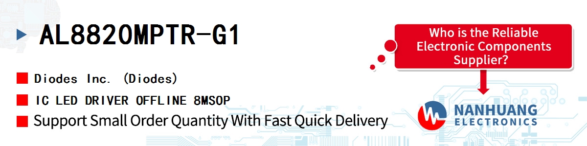 AL8820MPTR-G1 Diodes IC LED DRIVER OFFLINE 8MSOP