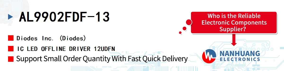 AL9902FDF-13 Diodes IC LED OFFLINE DRIVER 12UDFN