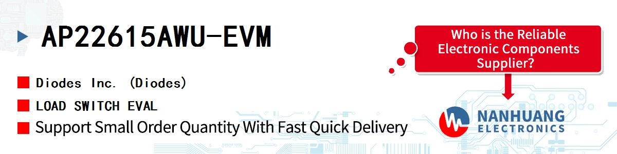 AP22615AWU-EVM Diodes LOAD SWITCH EVAL