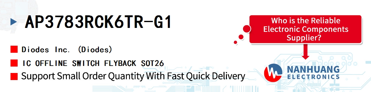 AP3783RCK6TR-G1 Diodes IC OFFLINE SWITCH FLYBACK SOT26