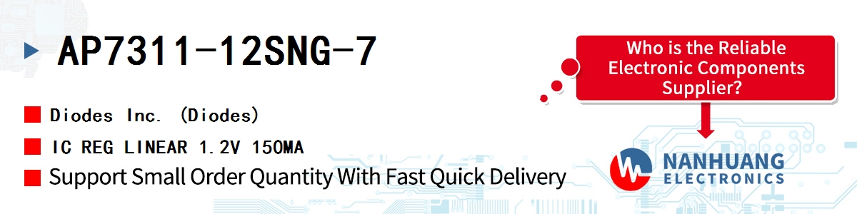 AP7311-12SNG-7 Diodes IC REG LINEAR 1.2V 150MA