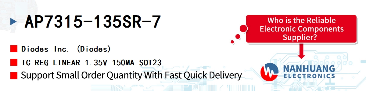 AP7315-135SR-7 Diodes IC REG LINEAR 1.35V 150MA SOT23