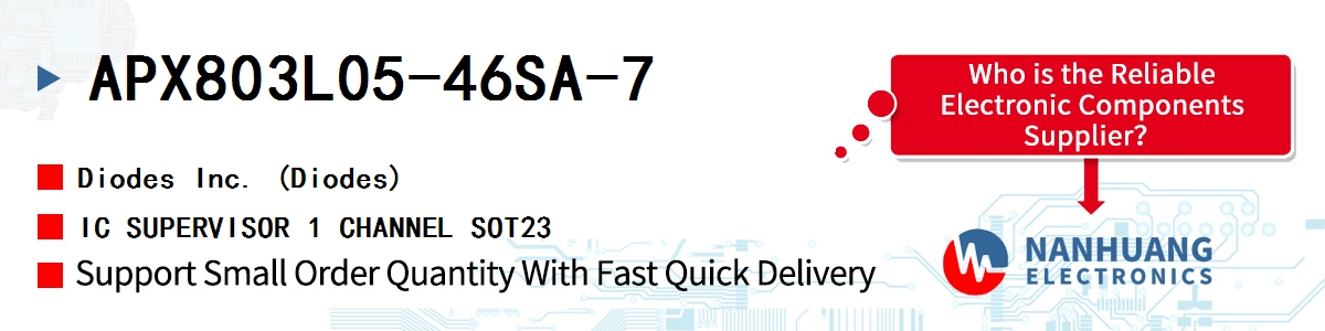 APX803L05-46SA-7 Diodes IC SUPERVISOR 1 CHANNEL SOT23
