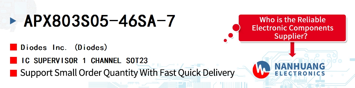 APX803S05-46SA-7 Diodes IC SUPERVISOR 1 CHANNEL SOT23