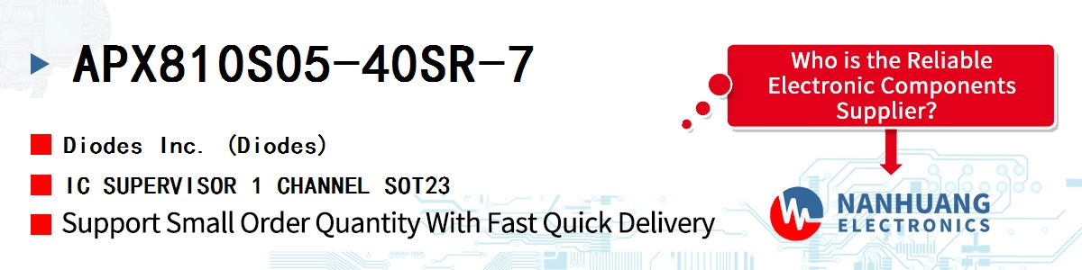 APX810S05-40SR-7 Diodes IC SUPERVISOR 1 CHANNEL SOT23