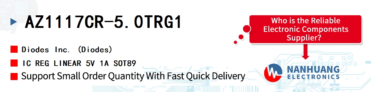 AZ1117CR-5.0TRG1 Diodes IC REG LINEAR 5V 1A SOT89