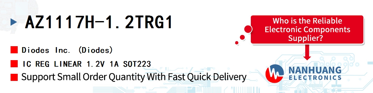 AZ1117H-1.2TRG1 Diodes IC REG LINEAR 1.2V 1A SOT223