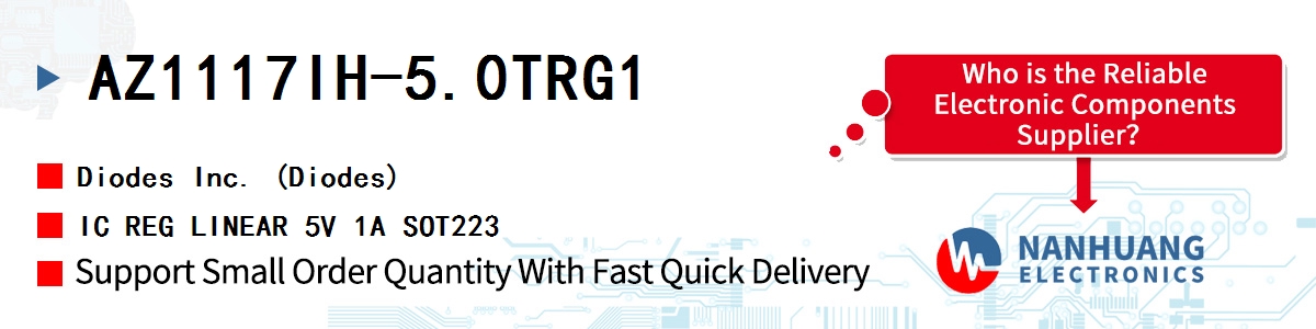 AZ1117IH-5.0TRG1 Diodes IC REG LINEAR 5V 1A SOT223
