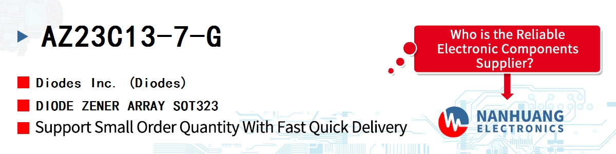 AZ23C13-7-G Diodes DIODE ZENER ARRAY SOT323