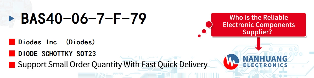 BAS40-06-7-F-79 Diodes DIODE SCHOTTKY SOT23