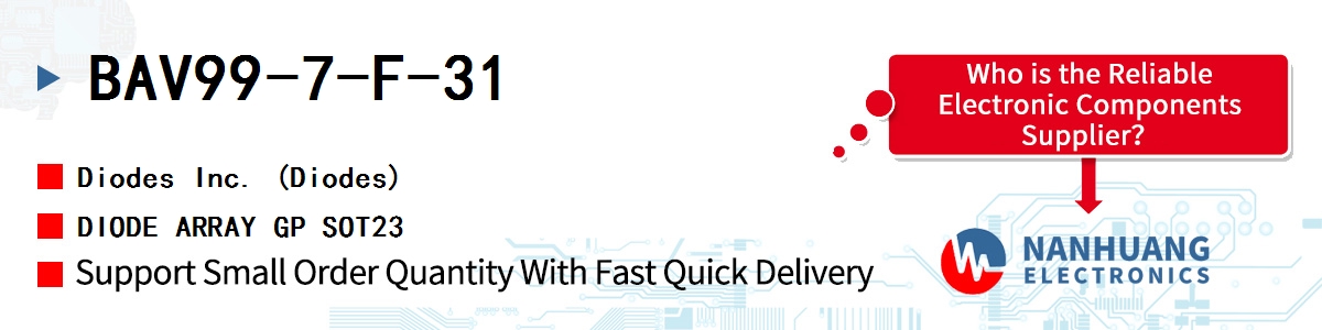 BAV99-7-F-31 Diodes DIODE ARRAY GP SOT23