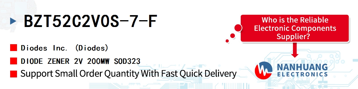 BZT52C2V0S-7-F Diodes DIODE ZENER 2V 200MW SOD323