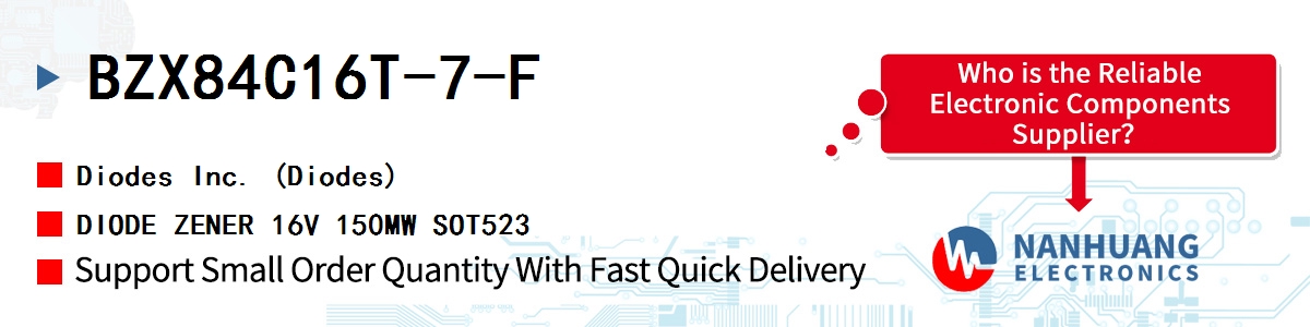 BZX84C16T-7-F Diodes DIODE ZENER 16V 150MW SOT523