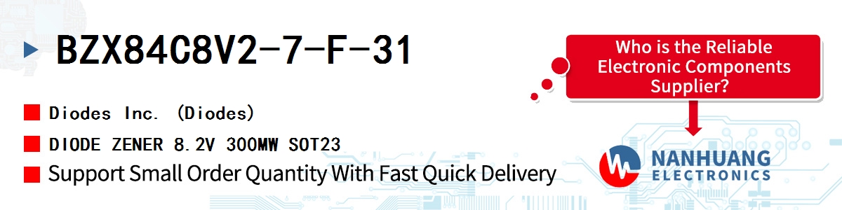 BZX84C8V2-7-F-31 Diodes DIODE ZENER 8.2V 300MW SOT23