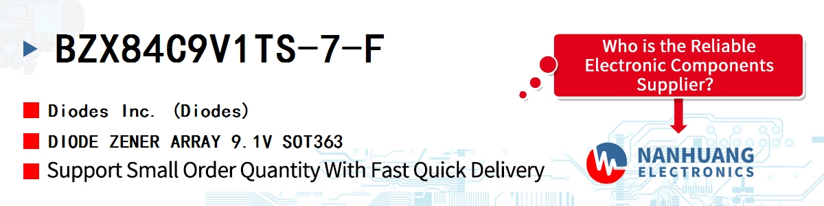 BZX84C9V1TS-7-F Diodes DIODE ZENER ARRAY 9.1V SOT363