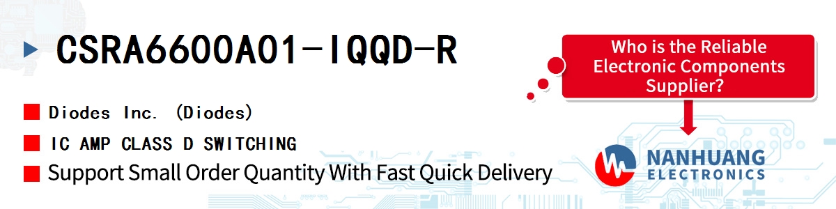 CSRA6600A01-IQQD-R Diodes IC AMP CLASS D SWITCHING