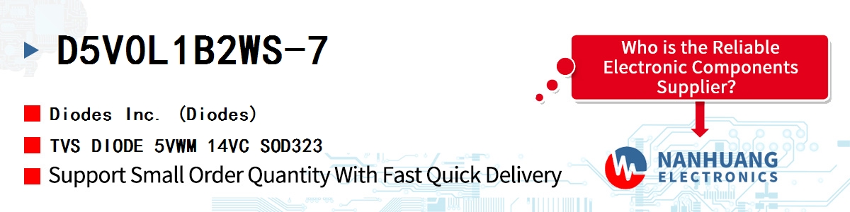 D5V0L1B2WS-7 Diodes TVS DIODE 5VWM 14VC SOD323