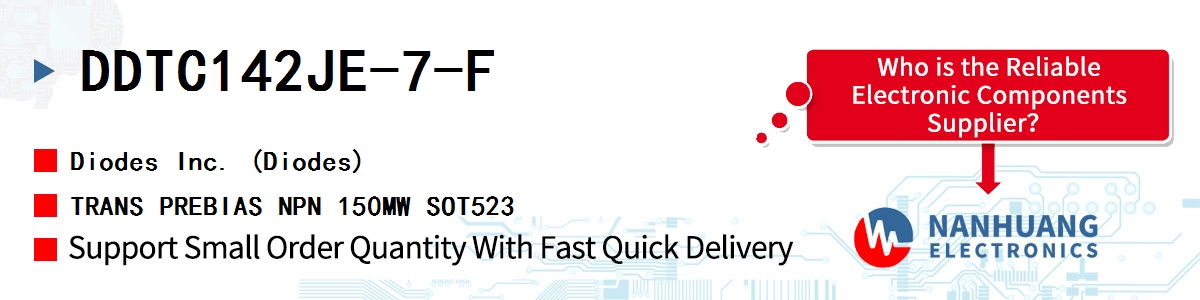 DDTC142JE-7-F Diodes TRANS PREBIAS NPN 150MW SOT523