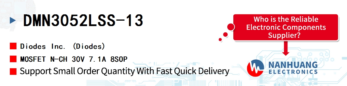DMN3052LSS-13 Diodes MOSFET N-CH 30V 7.1A 8SOP
