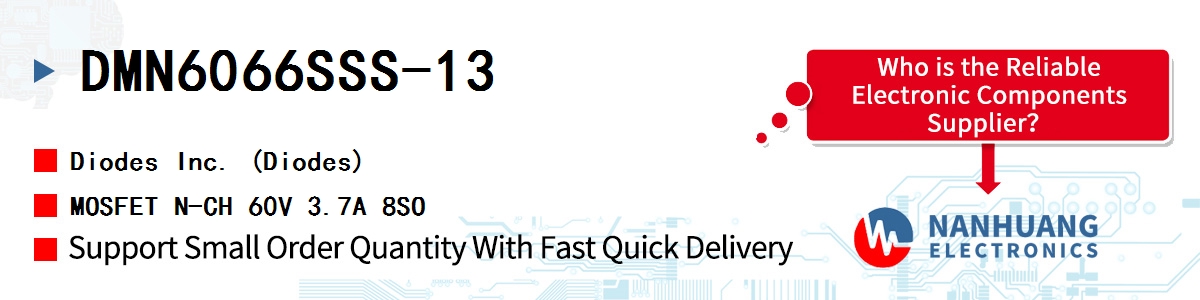 DMN6066SSS-13 Diodes MOSFET N-CH 60V 3.7A 8SO