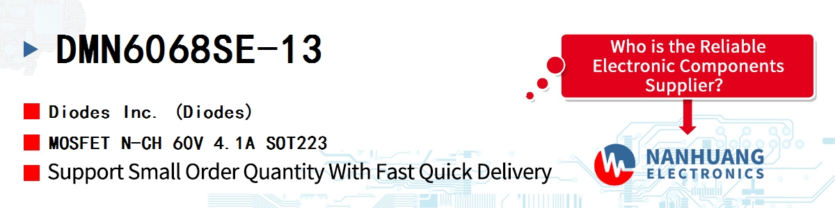 DMN6068SE-13 Diodes MOSFET N-CH 60V 4.1A SOT223