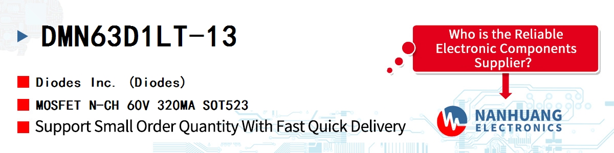 DMN63D1LT-13 Diodes MOSFET N-CH 60V 320MA SOT523