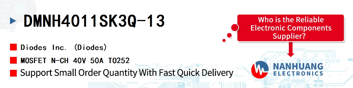 DMNH4011SK3Q-13 Diodes MOSFET N-CH 40V 50A TO252