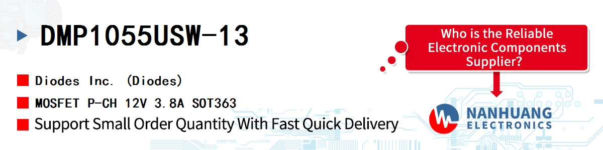 DMP1055USW-13 Diodes MOSFET P-CH 12V 3.8A SOT363