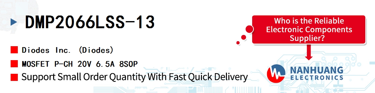 DMP2066LSS-13 Diodes MOSFET P-CH 20V 6.5A 8SOP