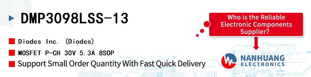 DMP3098LSS-13 Diodes MOSFET P-CH 30V 5.3A 8SOP