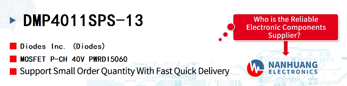 DMP4011SPS-13 Diodes MOSFET P-CH 40V PWRDI5060
