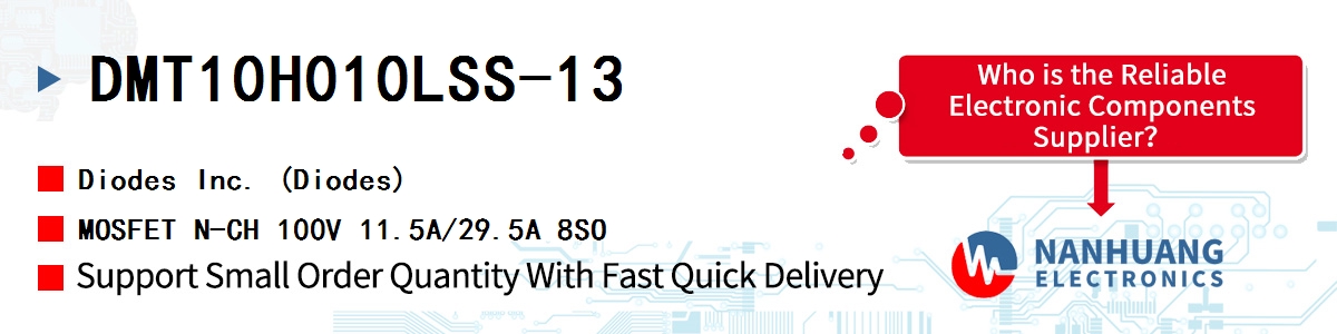 DMT10H010LSS-13 Diodes MOSFET N-CH 100V 11.5A/29.5A 8SO