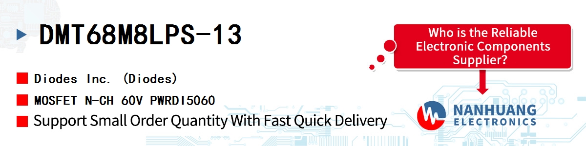DMT68M8LPS-13 Diodes MOSFET N-CH 60V PWRDI5060
