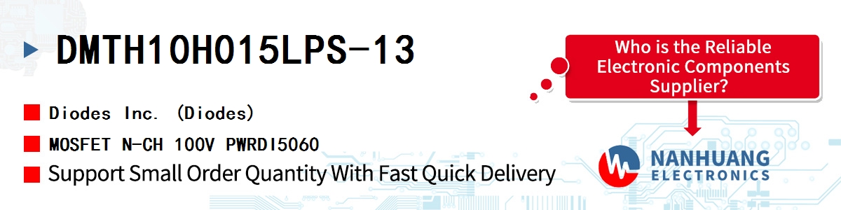 DMTH10H015LPS-13 Diodes MOSFET N-CH 100V PWRDI5060