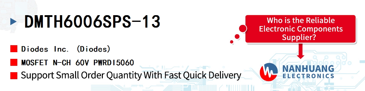 DMTH6006SPS-13 Diodes MOSFET N-CH 60V PWRDI5060