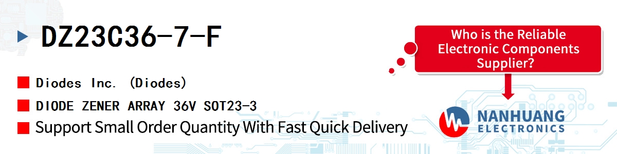 DZ23C36-7-F Diodes DIODE ZENER ARRAY 36V SOT23-3