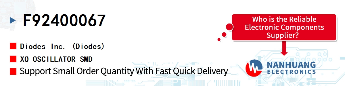 F92400067 Diodes XO OSCILLATOR SMD