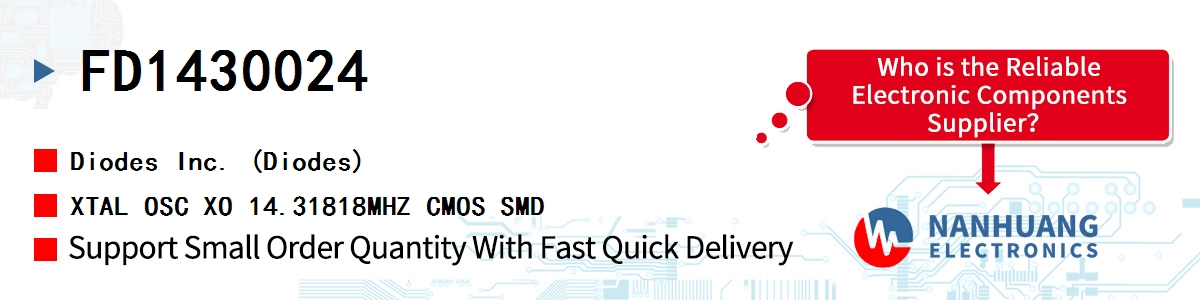 FD1430024 Diodes XTAL OSC XO 14.31818MHZ CMOS SMD