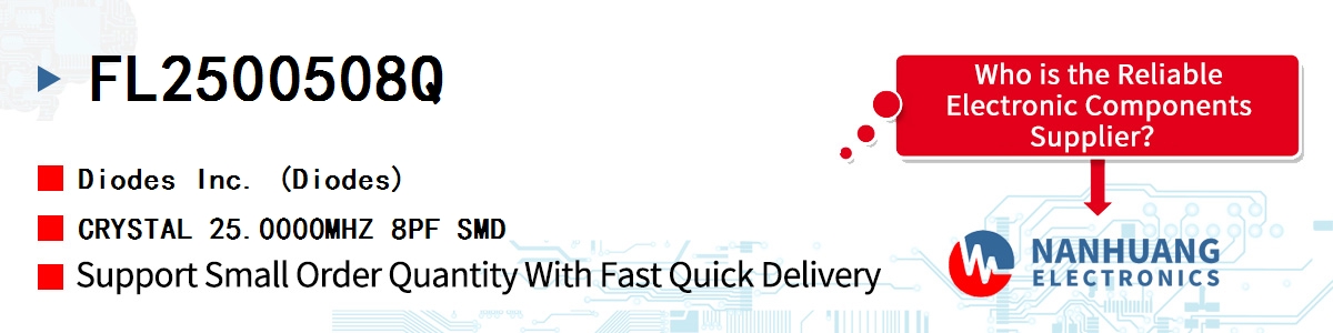 FL2500508Q Diodes CRYSTAL 25.0000MHZ 8PF SMD
