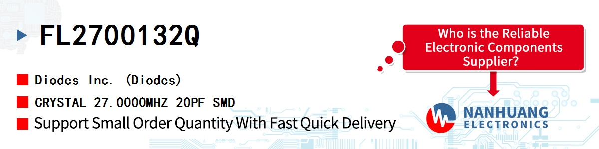 FL2700132Q Diodes CRYSTAL 27.0000MHZ 20PF SMD