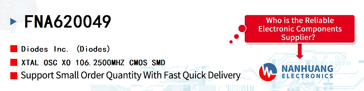FNA620049 Diodes XTAL OSC XO 106.2500MHZ CMOS SMD