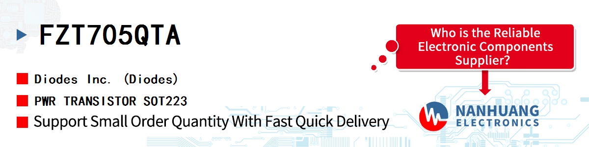 FZT705QTA Diodes PWR TRANSISTOR SOT223