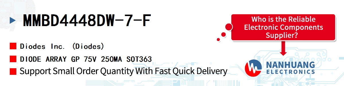 MMBD4448DW-7-F Diodes DIODE ARRAY GP 75V 250MA SOT363