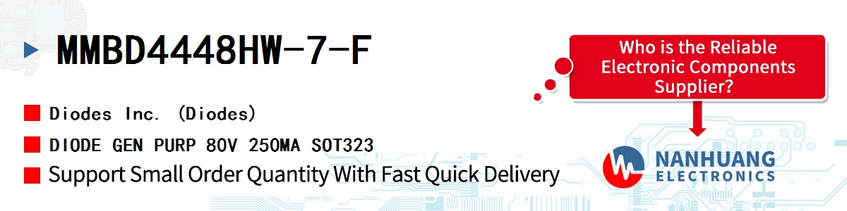 MMBD4448HW-7-F Diodes DIODE GEN PURP 80V 250MA SOT323