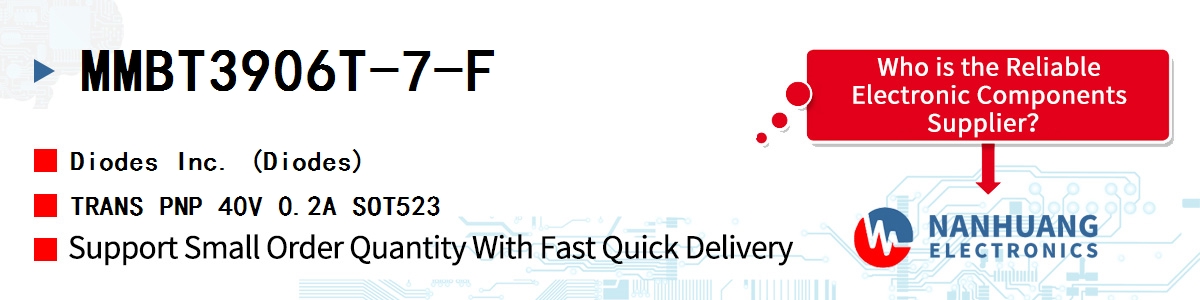 MMBT3906T-7-F Diodes TRANS PNP 40V 0.2A SOT523