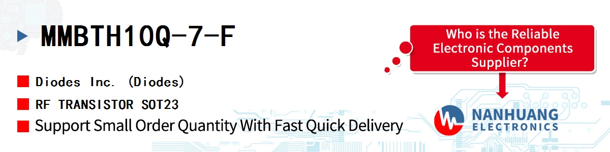 MMBTH10Q-7-F Diodes RF TRANSISTOR SOT23